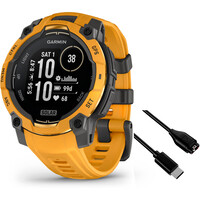 Garmin pulsómetros con gps Instinct 3 45 mm, Solar Naranja con cor vista frontal