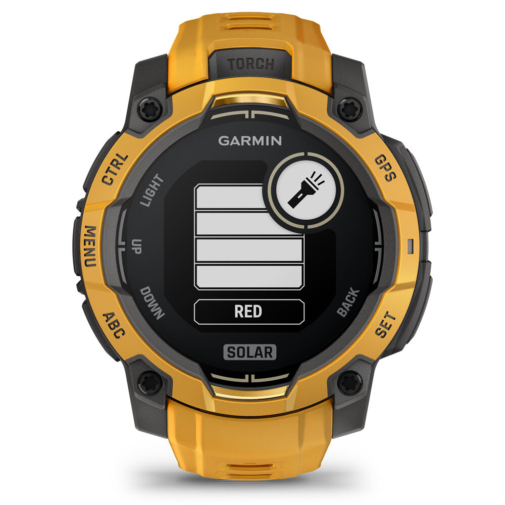 Garmin pulsómetros con gps Instinct 3 45 mm, Solar Naranja con correa de silicona nara 16