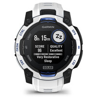 Garmin pulsómetros con gps Instinct 3  45 mm, Solar, Supernova Blanco correa blanca 09