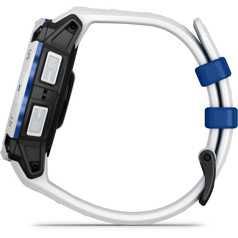 Garmin pulsómetros con gps Instinct 3  45 mm, Solar, Supernova Blanco correa blanca 14