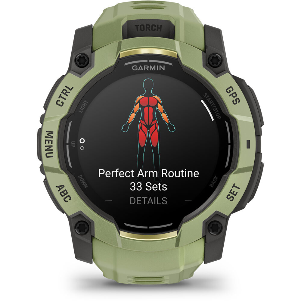 Garmin pulsómetros con gps Instinct 3 50 mm, AMOLED Verde con corr 07
