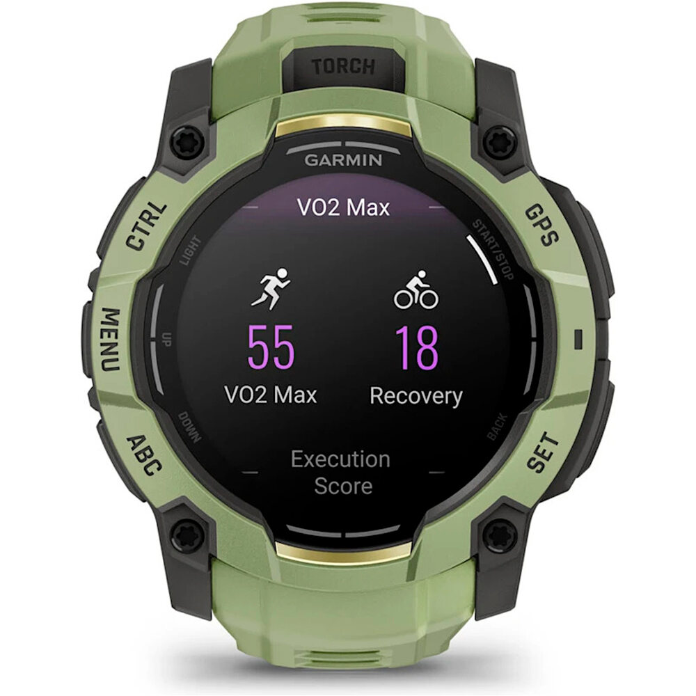Garmin pulsómetros con gps Instinct 3 50 mm, AMOLED Verde con corr 08