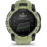 Garmin pulsómetros con gps Instinct 3 50 mm, AMOLED Verde con correa de silicona verde 09