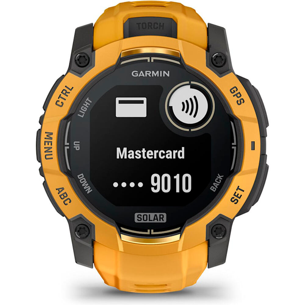 Garmin pulsómetros con gps Instinct 3 50 mm, Solar Naranja con correa de silicona nara 14
