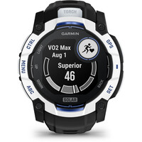 Garmin pulsómetros con gps Instinct 3  50 mm, Solar, Supernova Blanco correa negra 05