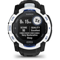 Garmin pulsómetros con gps Instinct 3  50 mm, Solar, Supernova Blanco correa negra 09