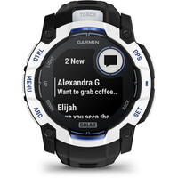 Garmin pulsómetros con gps Instinct 3  50 mm, Solar, Supernova Blanco correa negra 10