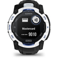 Garmin pulsómetros con gps Instinct 3  50 mm, Solar, Supernova Blanco correa negra 11