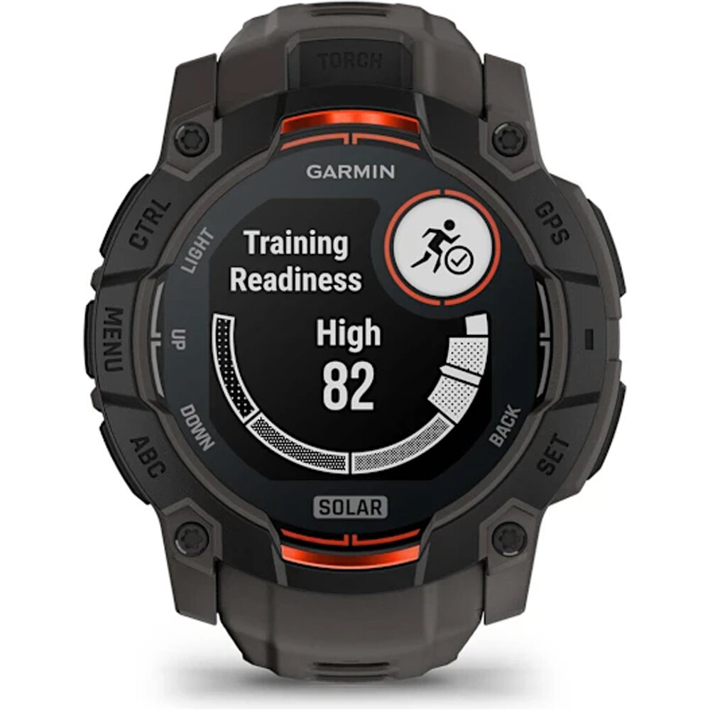 Garmin pulsómetros con gps Instinct 3, 50mm, Solar, Black Bezel wit 08