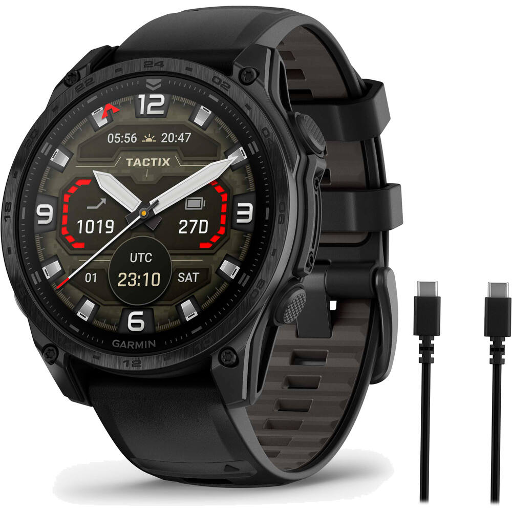 Garmin pulsómetros con gps tactix 8  47 mm, AMOLED Cristal de Zafi vista frontal