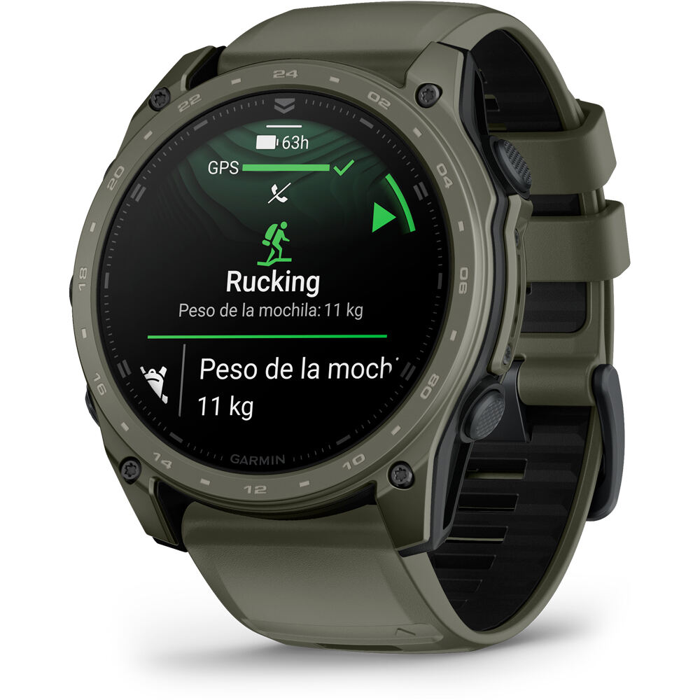 Garmin pulsómetros con gps tactix 8 Verde Cerakote  51 mm, AMOLED, 09