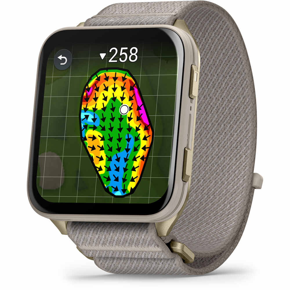 Garmin smartwatch Venu X1 dorado con correa de nailon Comf 12