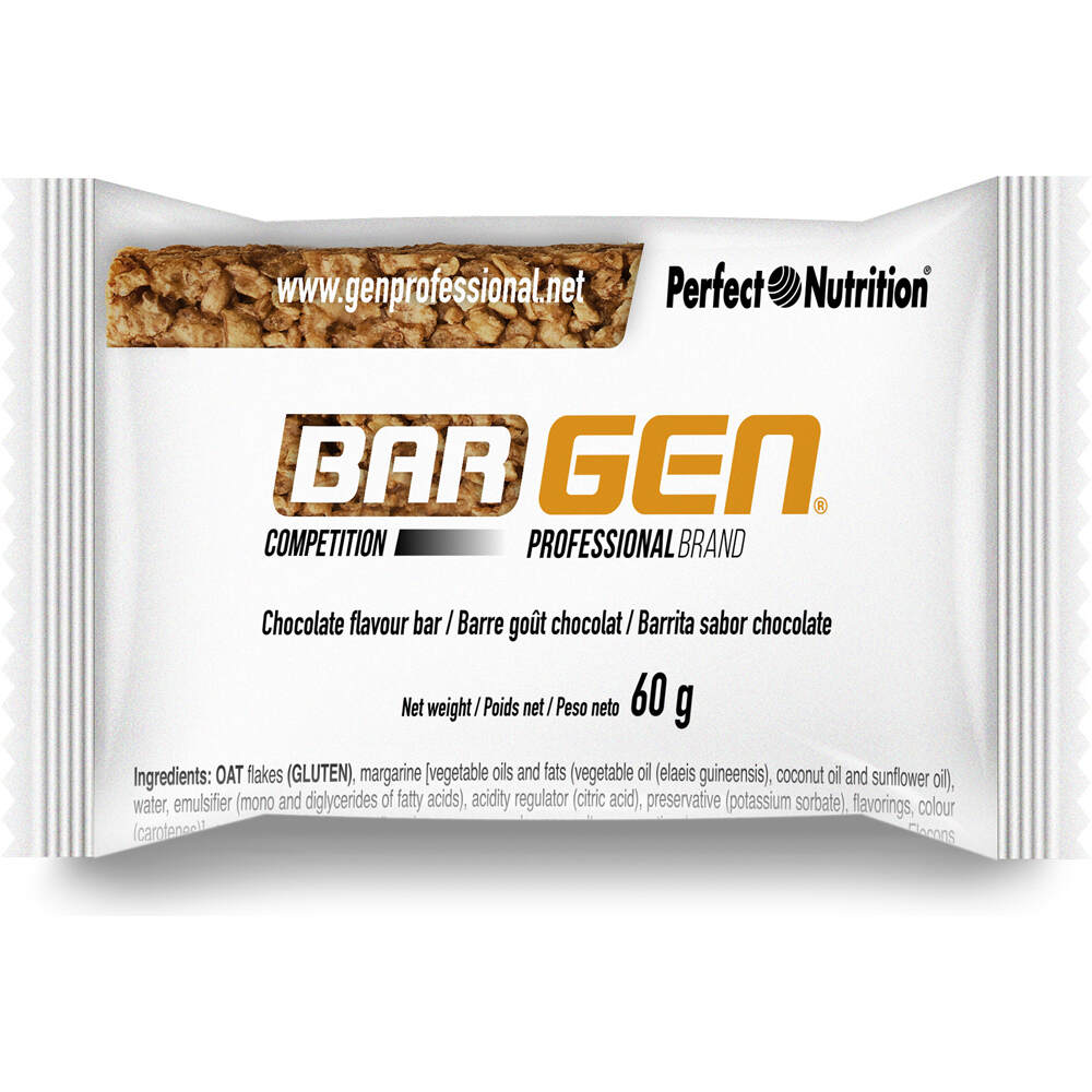 Gen Profesional barritas energéticas CAJA BARGEN COMPETITION 60GRS CHOCOLATE vista frontal