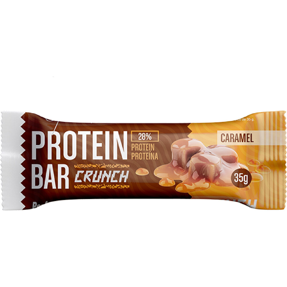 Gen Profesional barritas energéticas CAJA BARGEN PRO CRUNCH 35GR CARAMELO 24U vista frontal