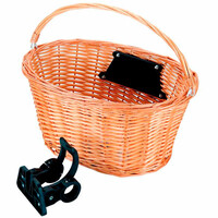 Ges bolsas bicicleta CESTA DELANTERA MIMBRE A CLIP vista frontal