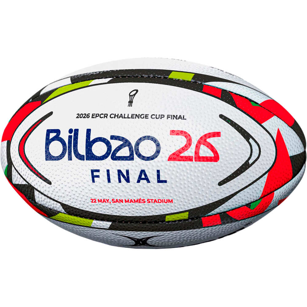 Gilbert balón de rugby REPLICA MINI ECC BILBAO 2026 vista frontal