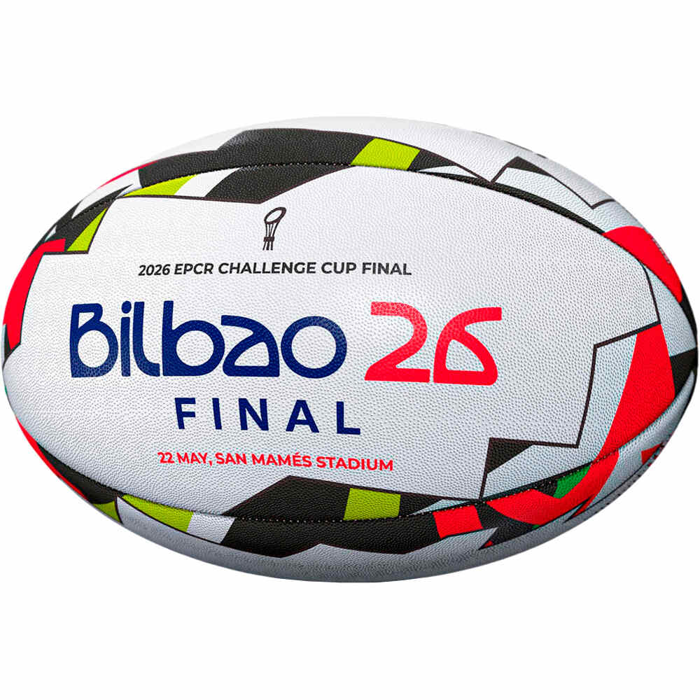Gilbert balón de rugby SUPPORTER ECC FINAL BILBAO 2026 vista frontal
