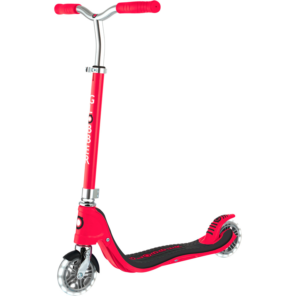 Globber patinete Flow 125 lights red vista frontal