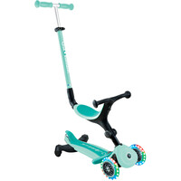 Globber patinete GO UP ACTIVE 360 WHITE LIGHTS PASTEL PIN vista frontal