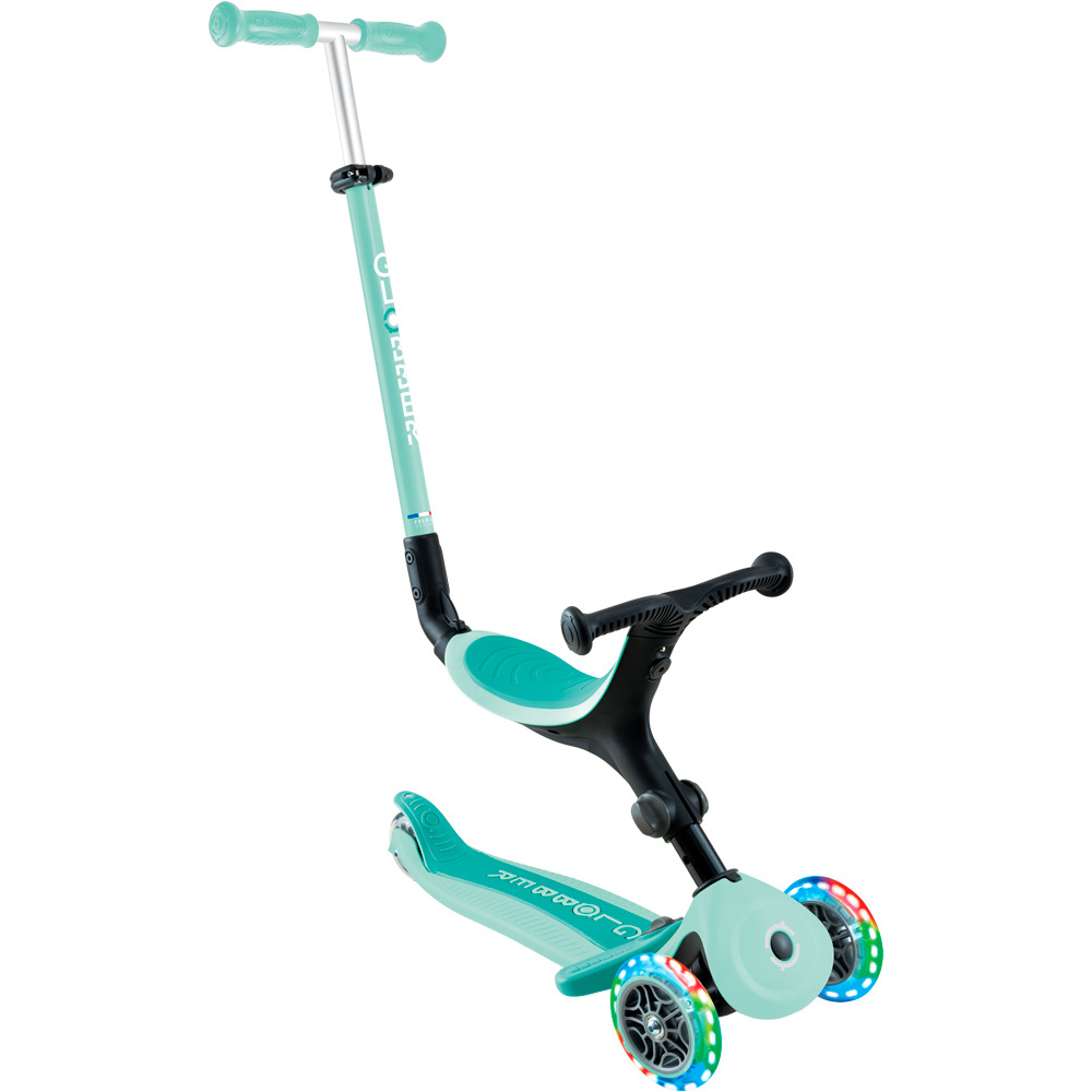 Globber patinete Go Up Active luces Menta vista frontal