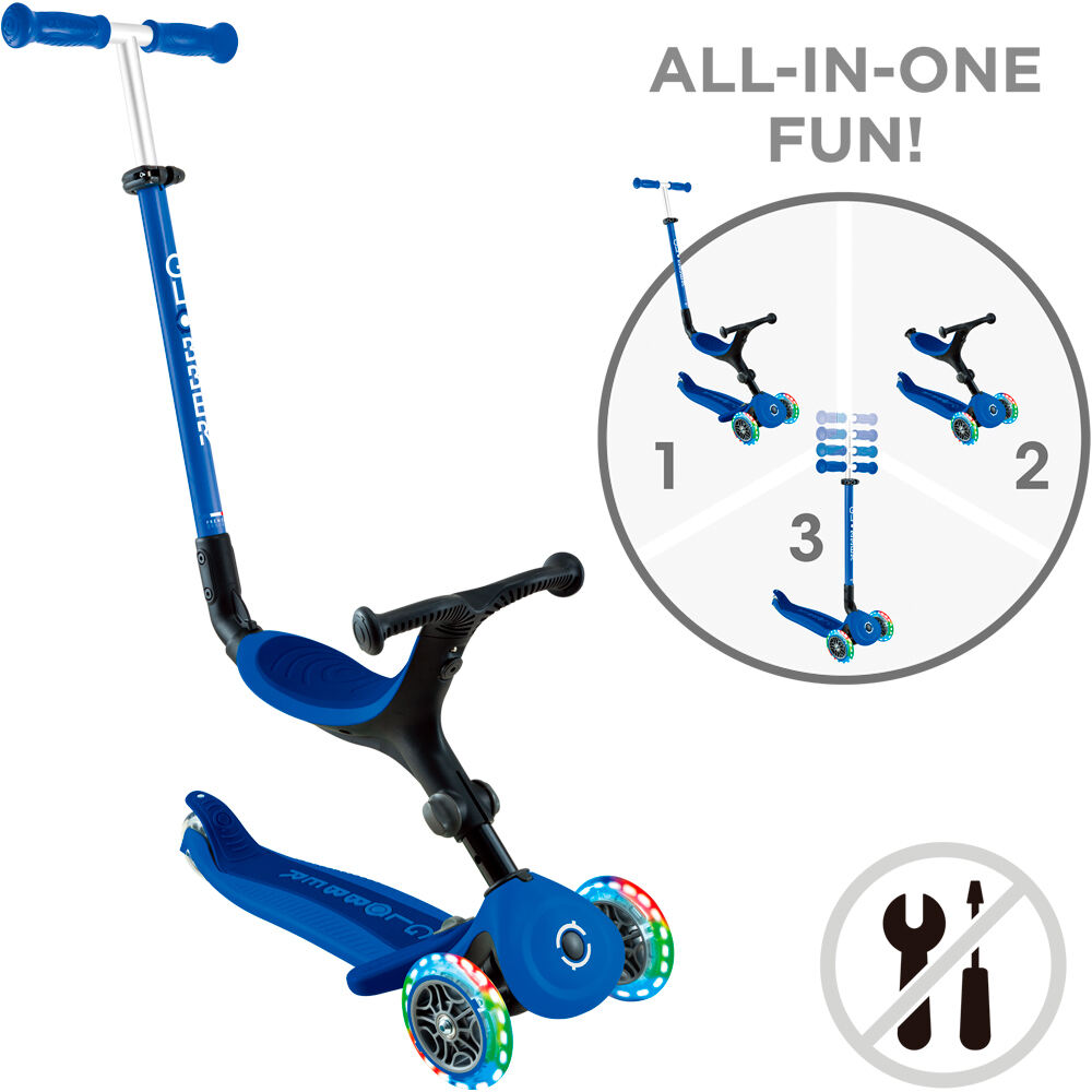 Globber patinete Go Up Active luces Navy Blue 12