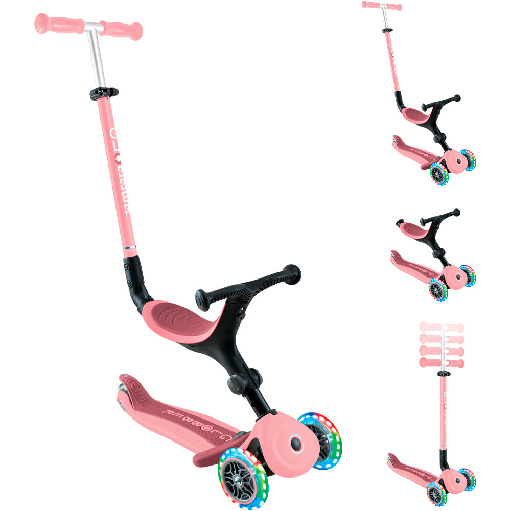 Globber patinete Go Up Active luces Rosa Pastel 04