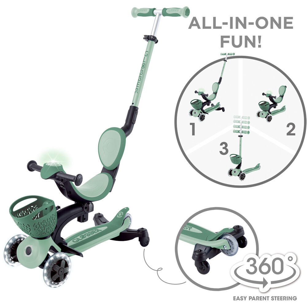 Globber patinete Go Up Baby Lights 360 Olive 10