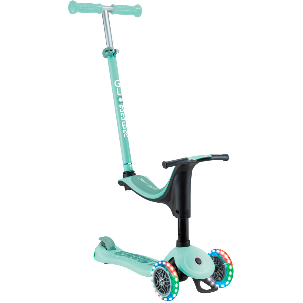 Globber patinete Go Up Sporty luces V2 Menta vista frontal