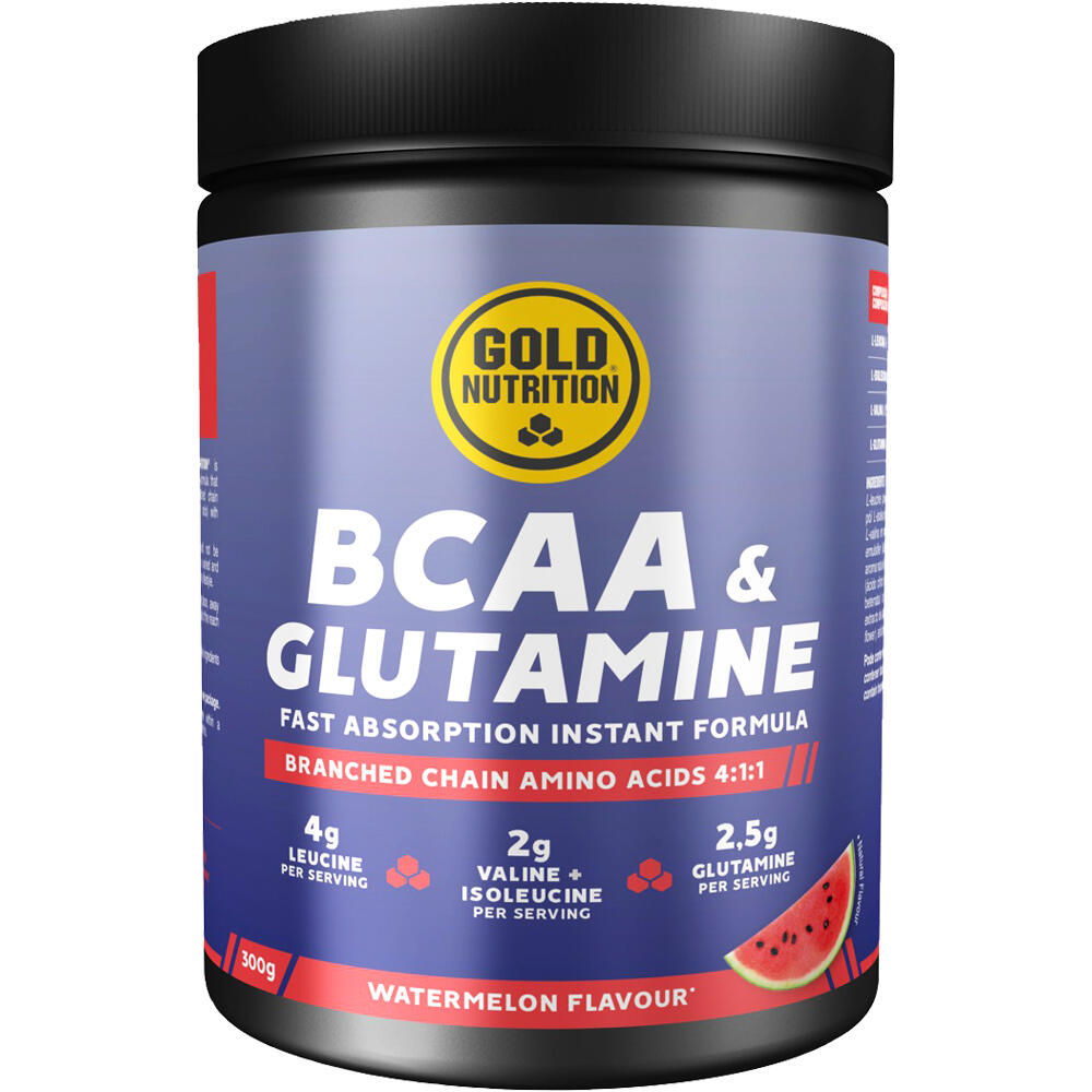 Gold Nutrition Aminoacidos BCAAS POWDER WATERMELON - 300 G GOLDNUT vista frontal