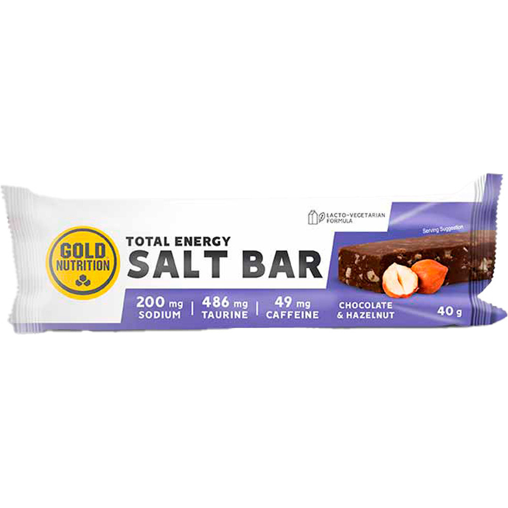 Gold Nutrition barritas energéticas ENDURANCE SALT BAR CHOCO & HAZELNUT - 40 01