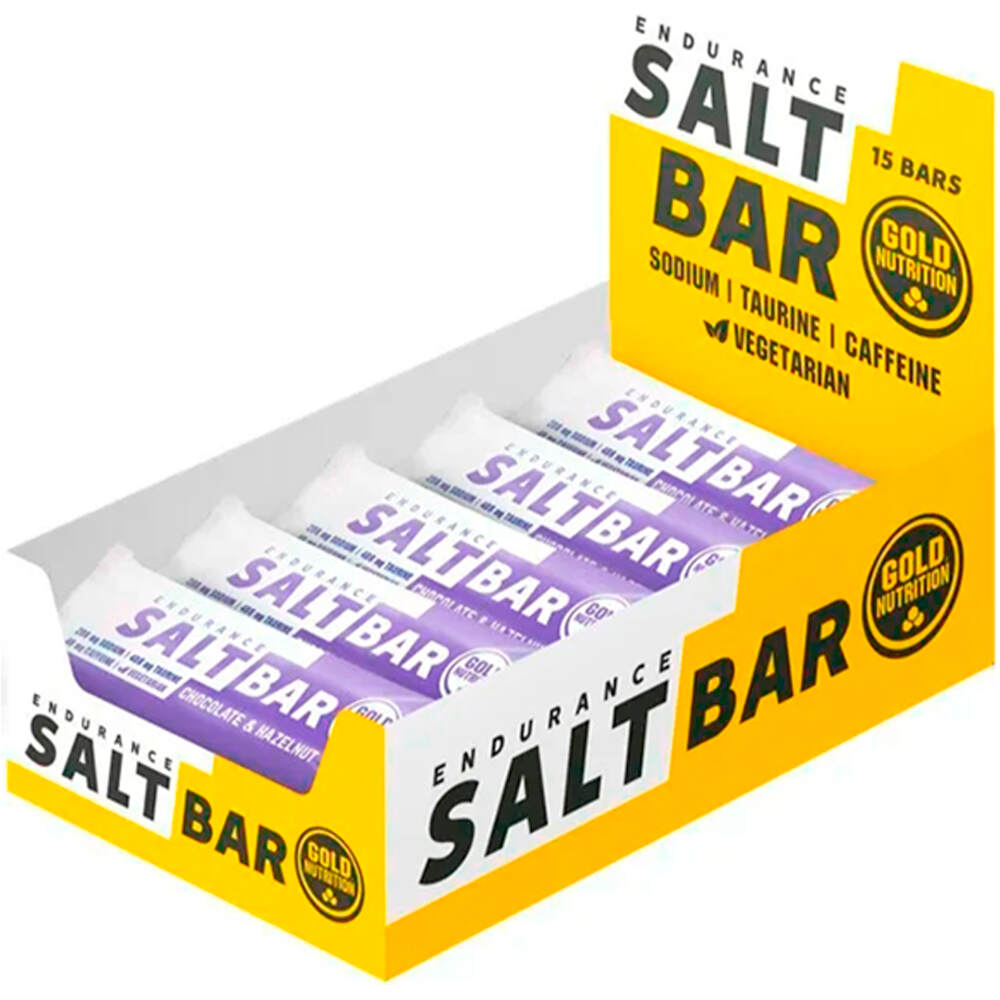 Gold Nutrition barritas energéticas ENDURANCE SALT BAR CHOCO & HAZELNUT - 40 vista frontal