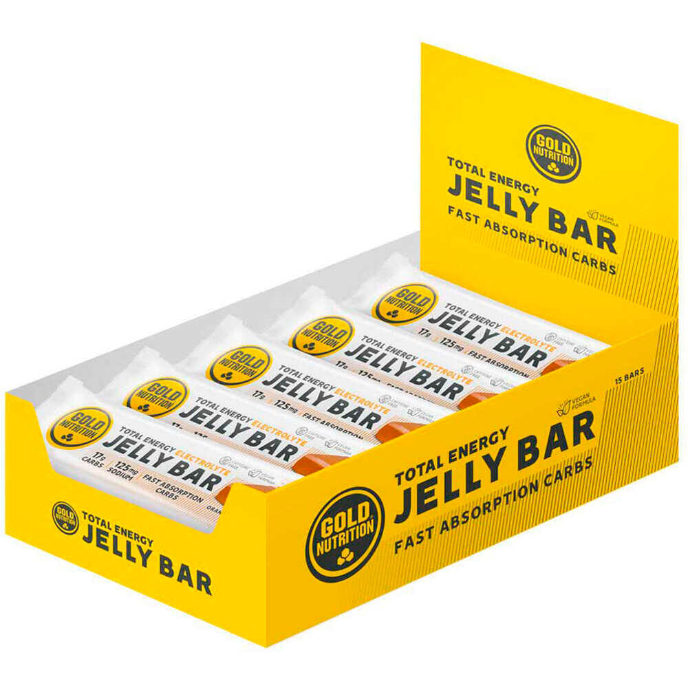 Gold Nutrition barritas energéticas JELLY BAR ELECTROLYTE ORANGE - 30 G vista frontal
