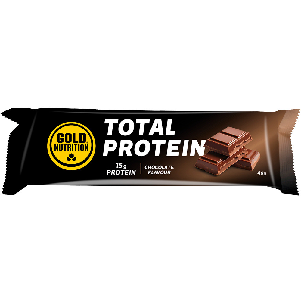 Gold Nutrition barritas energéticas TOTAL PROTEIN BAR - CHOCOLATE - 46 G vista frontal