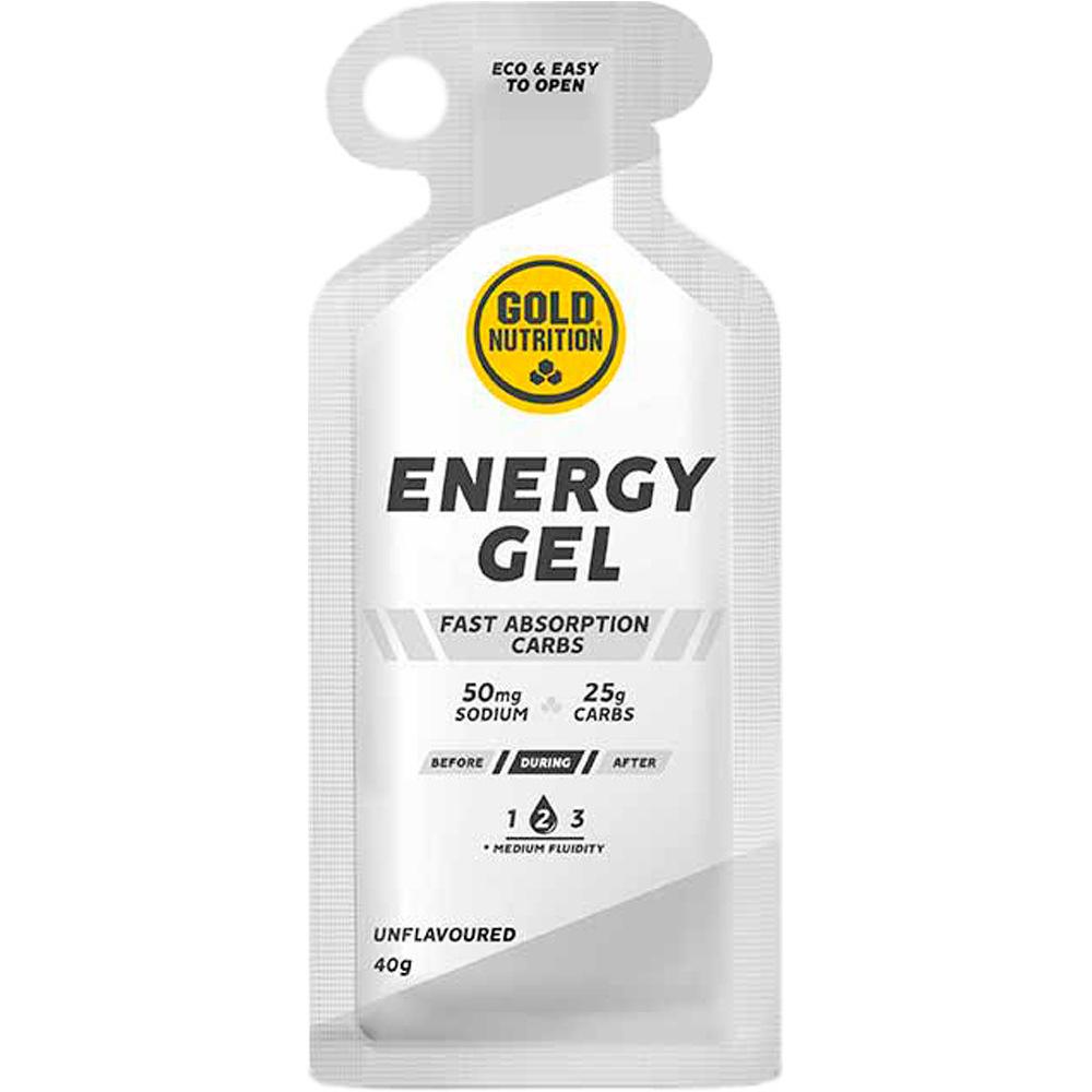Gold Nutrition energía instantánea ENERGY GEL UNFLAVOURED - 40 G vista frontal
