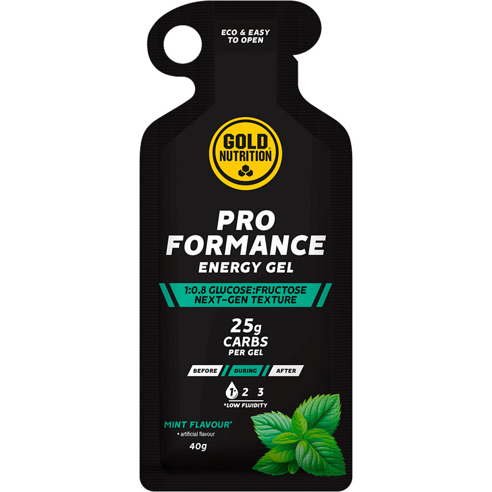 Gold Nutrition energía instantánea PRO.FORMANCE ENERGY GEL MINT - 40 G vista frontal