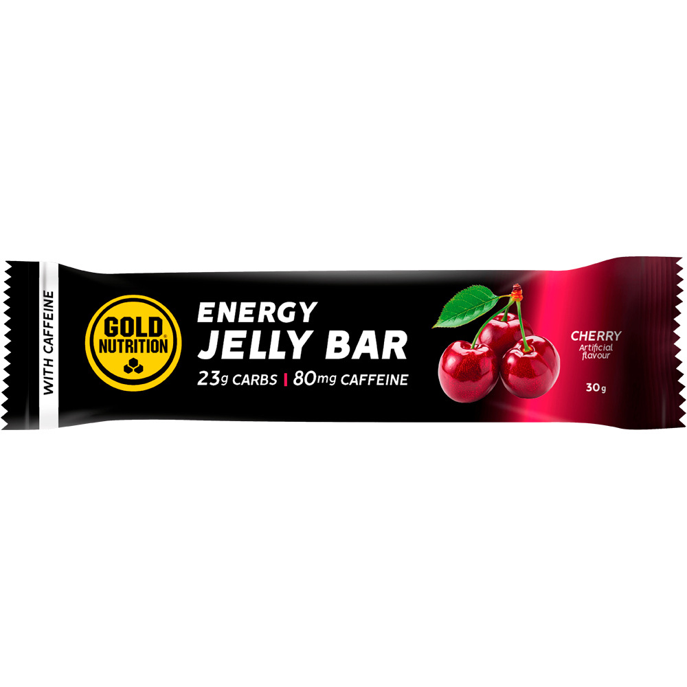 Gold Nutrition Gelatinas JELLY BAR CAFFEINE CEREZA - 30 G vista frontal