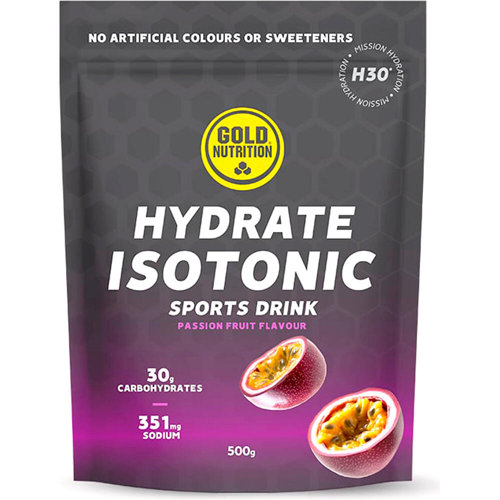 Gold Nutrition hidratación HYDRATE ISOTONIC H30 MARACUY - 500 G vista frontal