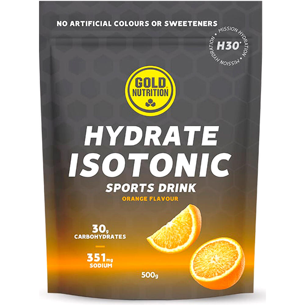 Gold Nutrition hidratación HYDRATE ISOTONIC H30 ORANGE - 500 G vista frontal