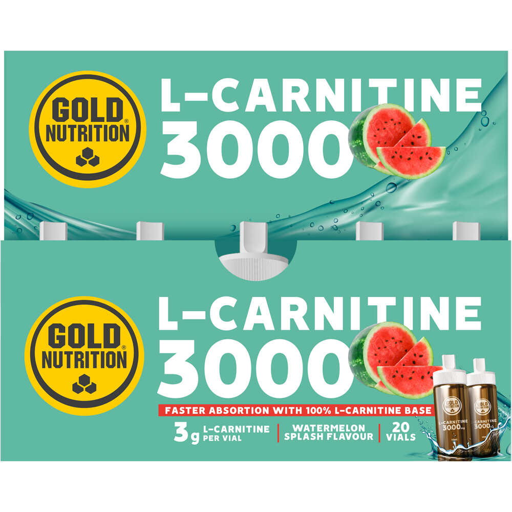 Gold Nutrition L-Carnitina L-CARNITINE 3000 MG WATERMELON - 20 UNIDOSES vista frontal