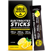 Gold Nutrition Vitaminas Y Minerales ELECTROLYTES  STICKS LIMN - 10 STICKS vista frontal