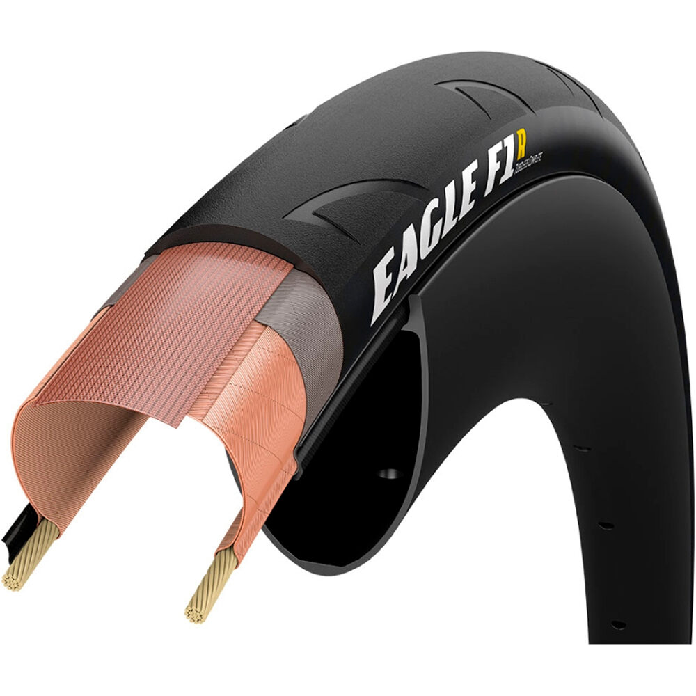 Goodyear cubiertas carretera Cubierta Eagle F1 R 700x30 Pleg vista frontal