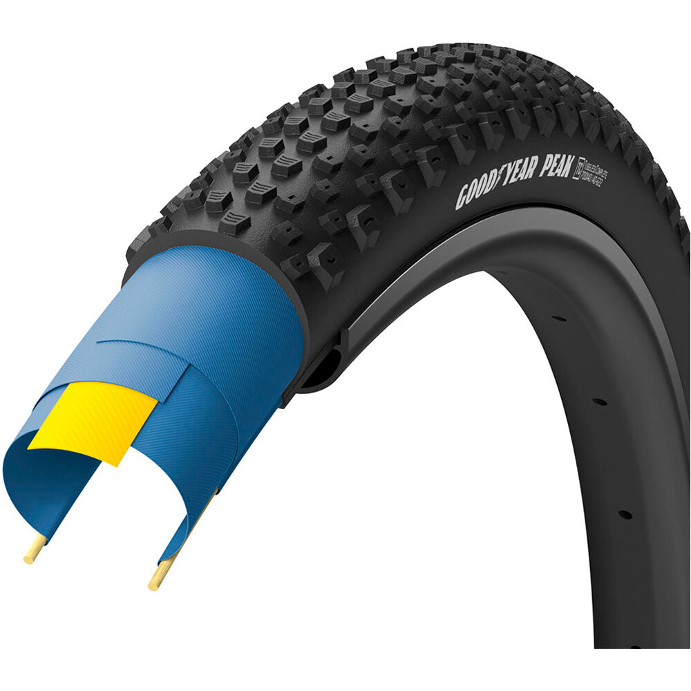 Goodyear cubiertas carretera Cubierta Peak 700x45 TLR  60 TPI vista frontal