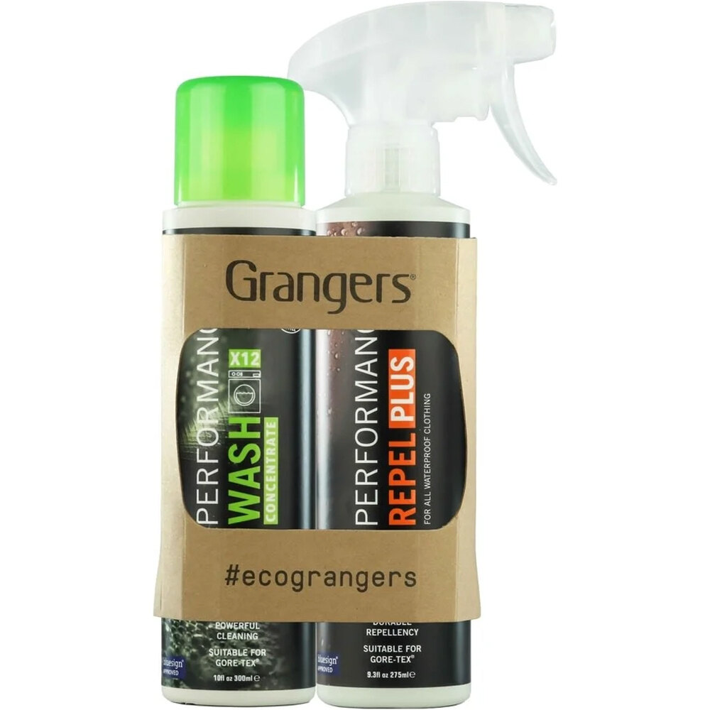 Grangers artículos limpieza montaña Performance Wash + Performance Repel Plu vista frontal