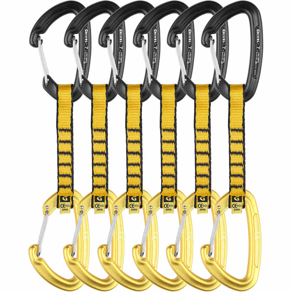 Grivel express escalada ALL-ROUND GAMMA 16 cm (K2W+K2W) quickdraw  6 CE vista frontal