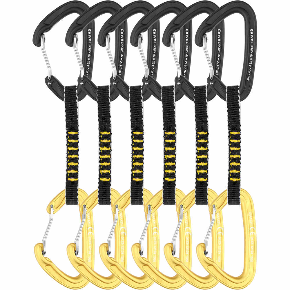 Grivel express escalada ALPINE PLUME 10 cm (K3W+K3W) quickdraw  6 CE vista frontal