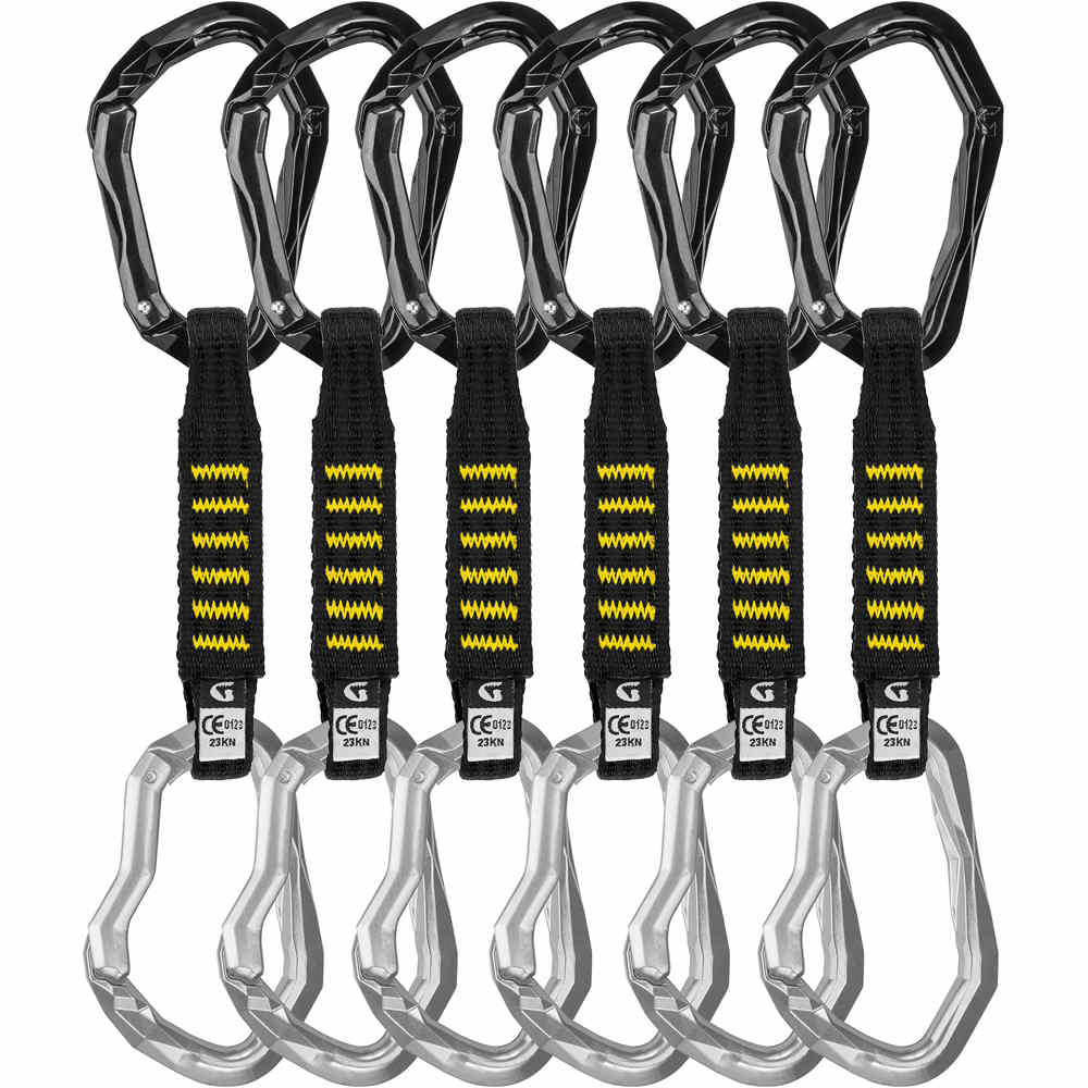 Grivel express escalada SPORT STEALTH 18 cm (K16S+H16B) quickdraw  6 CE vista frontal