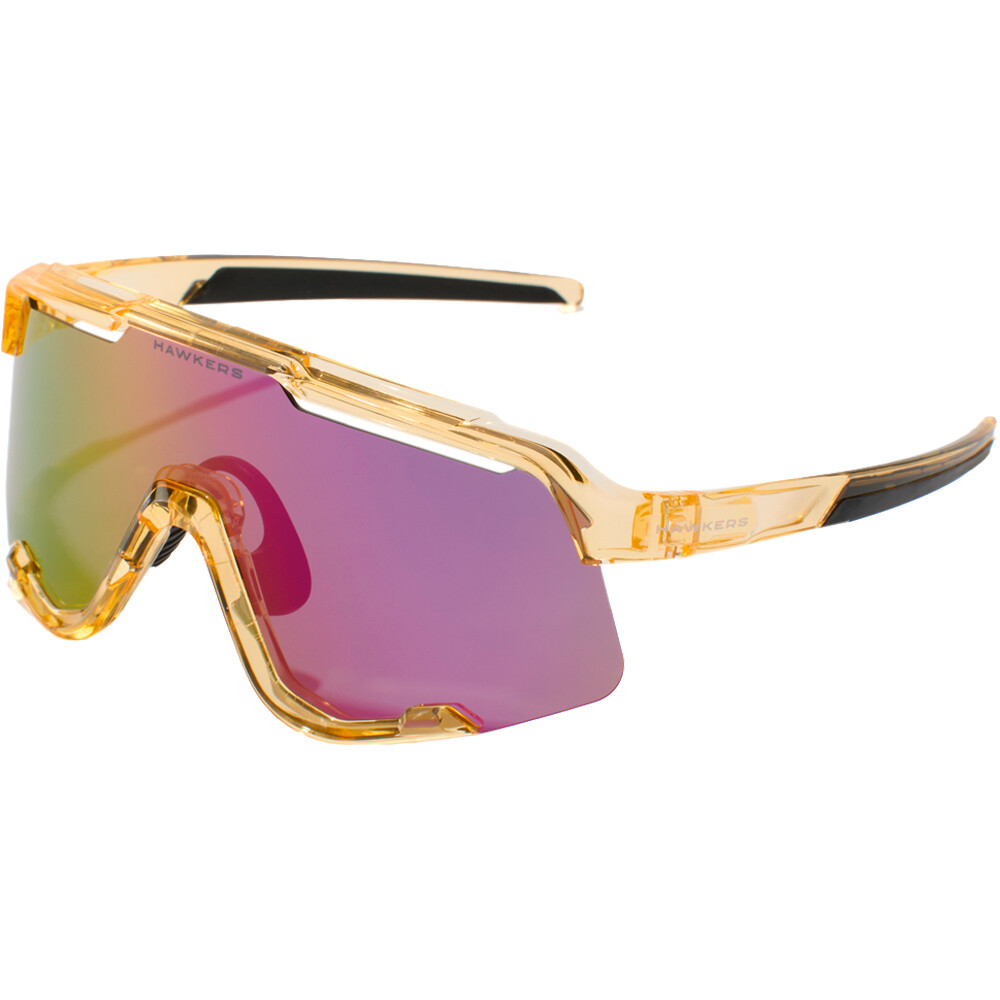 Hawkers gafas ciclismo POWER CHAMPAGNE TRANSPARENTE BRILLO - MORADO NEBULA vista frontal