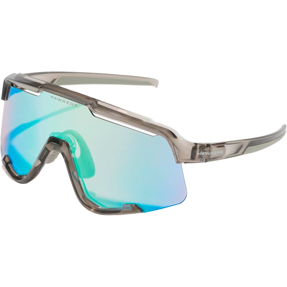 Hawkers gafas ciclismo POWER GRIS TRANSPARENTE BRILLO - FOTOCROMTICO MARRON/AZUL vista frontal