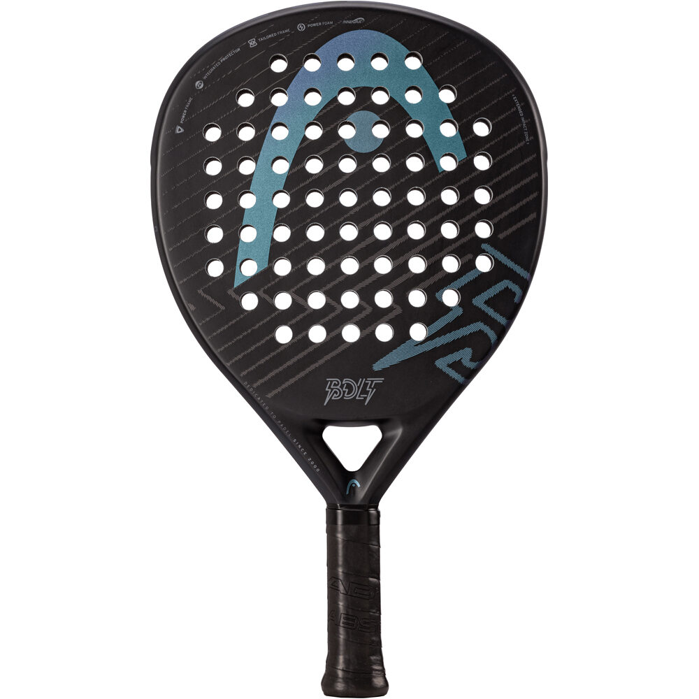 Head pala pádel adulto BOLT 2025_BK_PR vista frontal