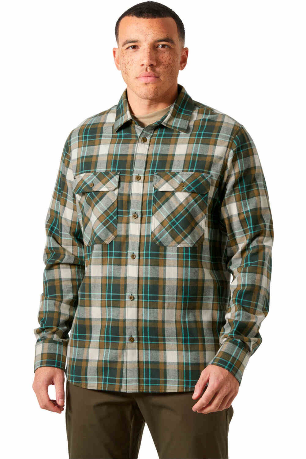 Helly Hansen camisa montaña manga larga hombre LOKKA FLANNEL LS SHIRT vista frontal